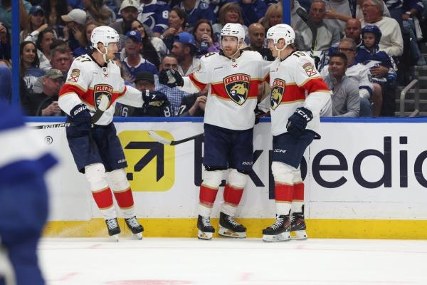 Eetu Luostarinen’s career night leads Panthers to series win over Lightning