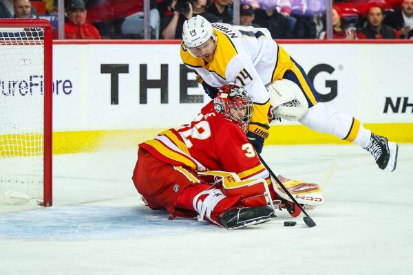 Dustin Wolf gets first shutout as Flames top Preds