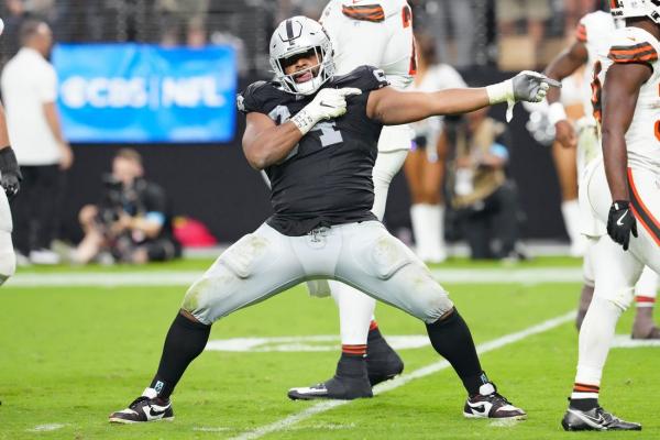 Report: Raiders DT Christian Wilkins (foot) out indefinitely, going to IR